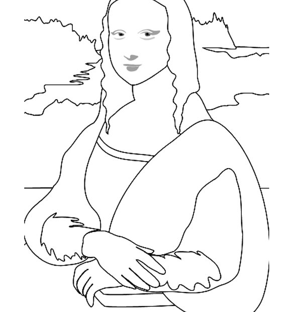 Mona Coloring Page Coloring Pages