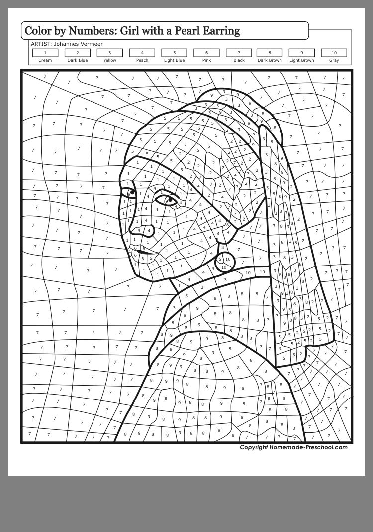 Mona Lisa Color By Number Mona Lisa Color By Number