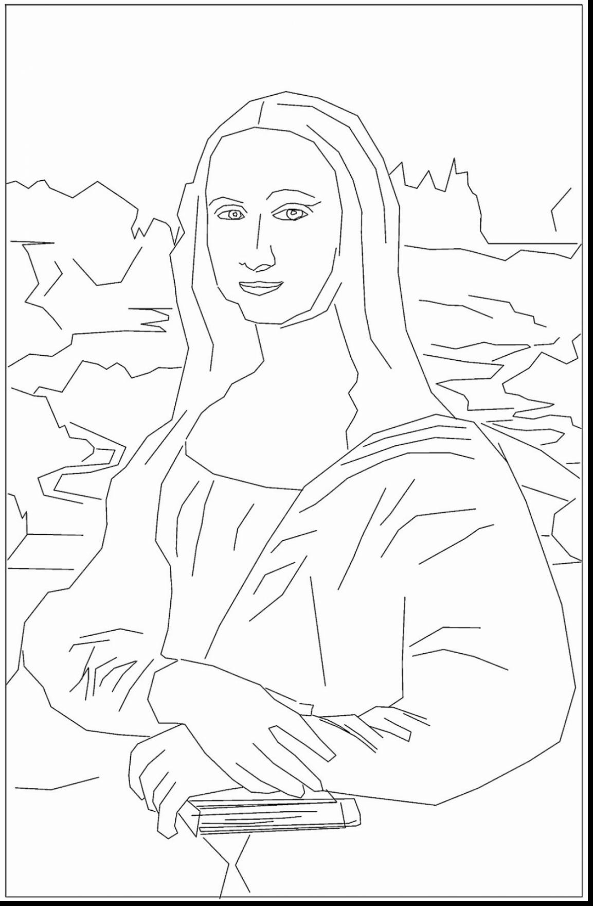 Mona Lisa Coloring Page