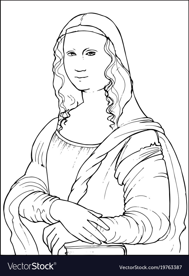 Mona Coloring Page
