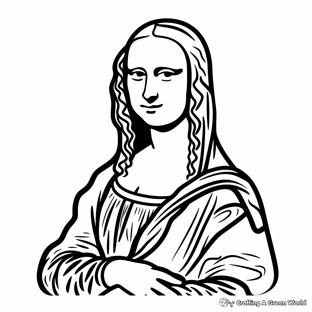 Mona Lisa Coloring Pages Free Printable 5735223