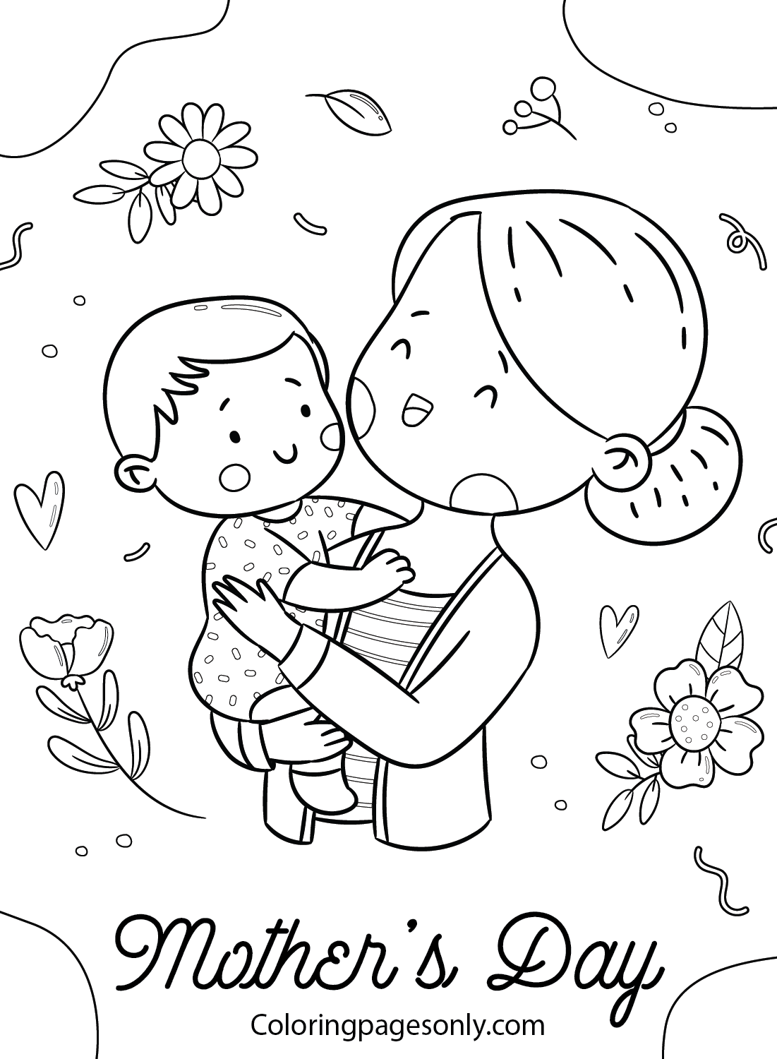Mother S Day Coloring Pages Free Printables Fun Loving Families Free 