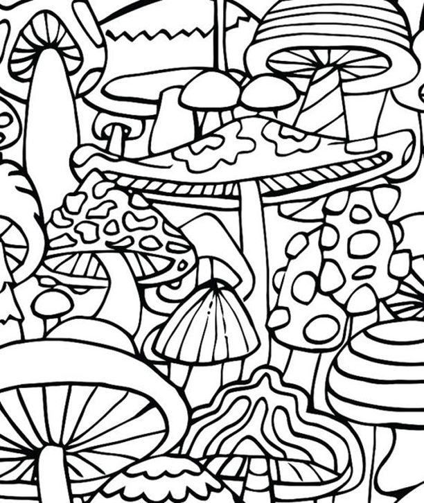 easy mushroom coloring pages easy mushroom coloring pages