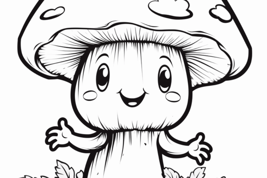 Mushroom Coloring Pages Hue Therapy