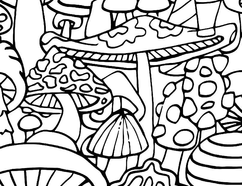 Mushroom Coloring Pages Printable Coloring Pages