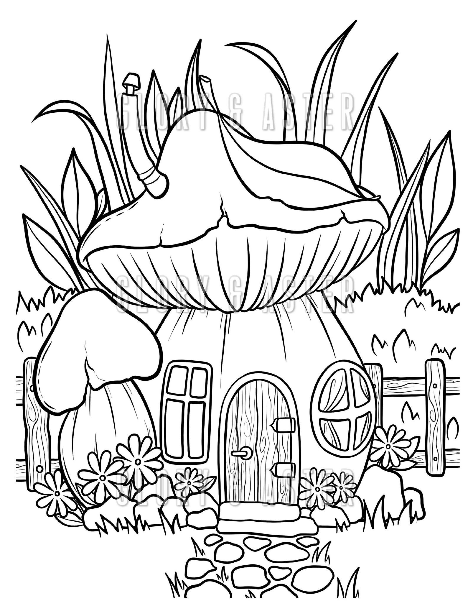 Mushroom Fairy House Coloring Page Coloring Sheets Magic Mushroom Mushroom Fairy House Coloring Page Coloring Sheets Magic Mushroom