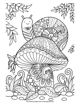 Mushrooms Coloring Book AdultcoloringbookZ Mushrooms Coloring Book AdultcoloringbookZ