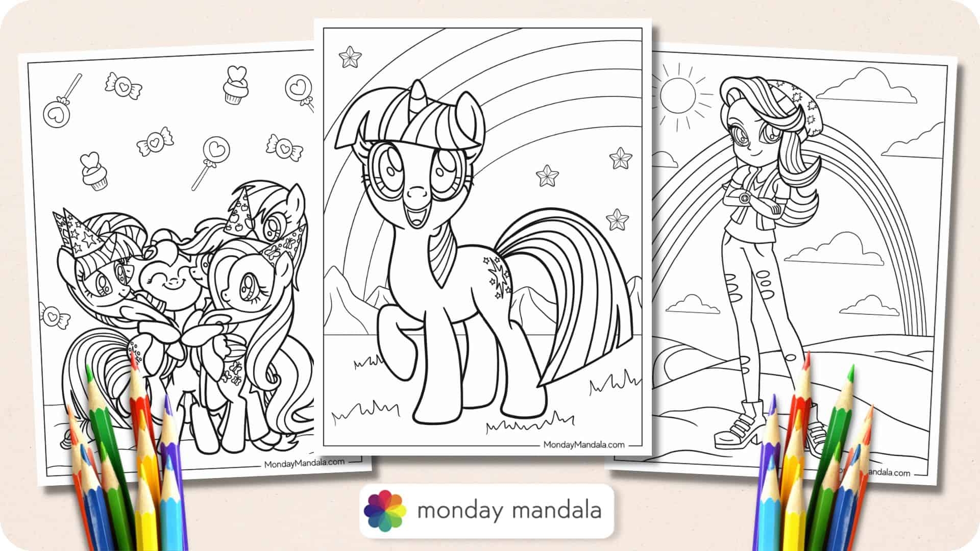 My Little Pony Characters Human Coloring Pages Pdf Infoupdate