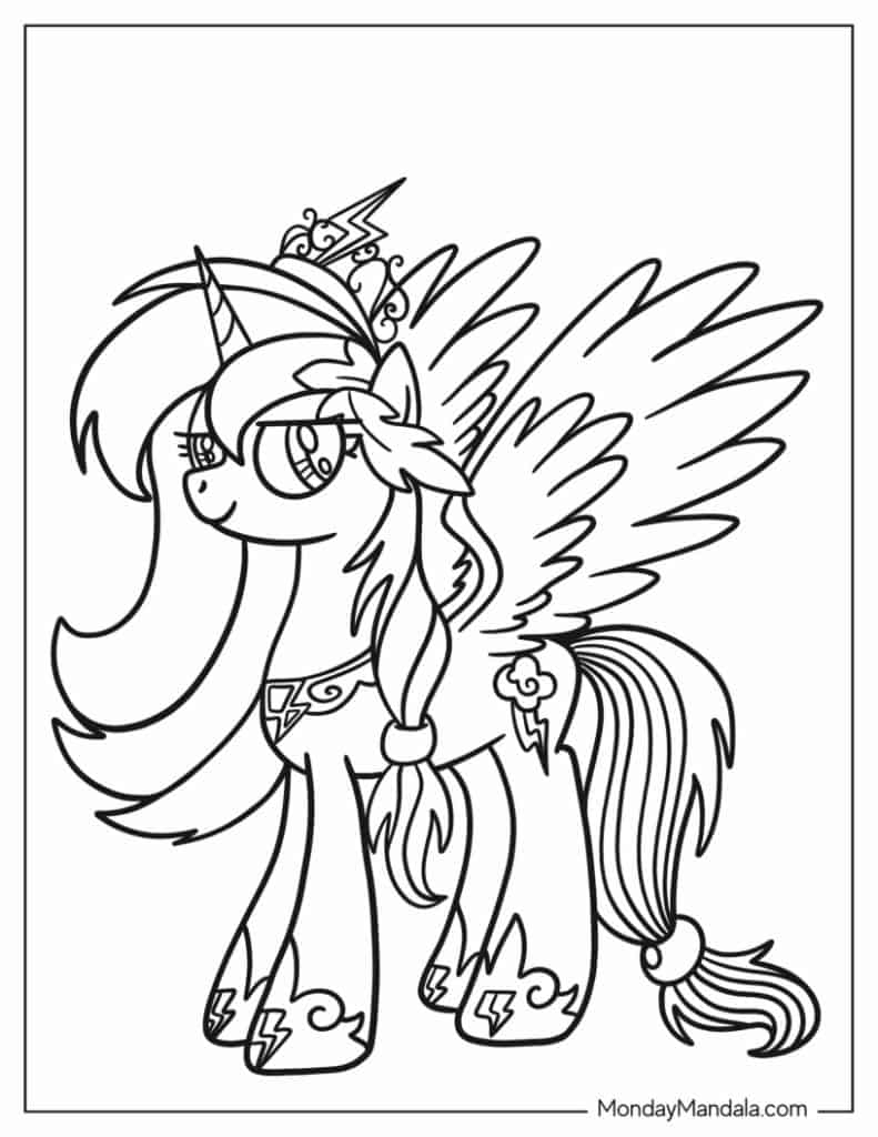 My Little Pony Rainbow Dash Free Coloring Pages Printable Pdf 