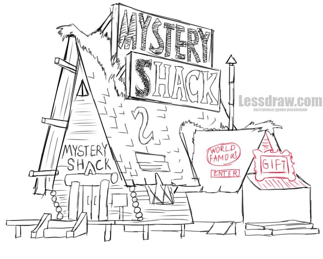 Mystery Shack Gravity Falls Coloring Pages Mystery Shack Gravity Falls Coloring Pages