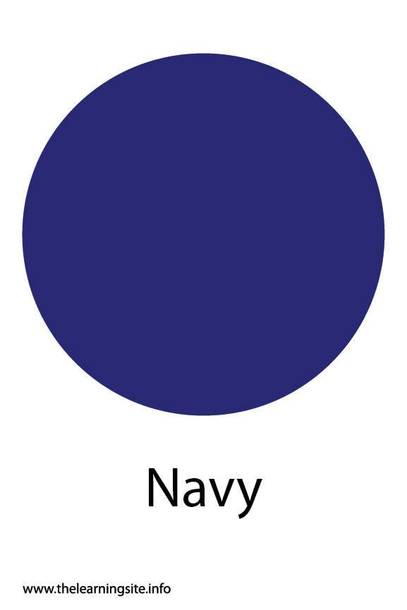 Navy Color Flashcard The Learning Site Navy Color Flashcard The Learning Site
