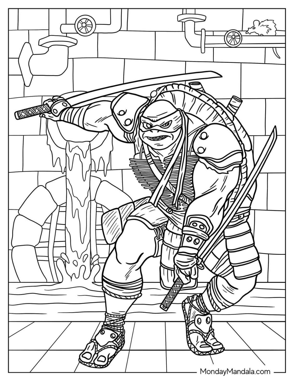 girl Ninja Turtle coloring pages