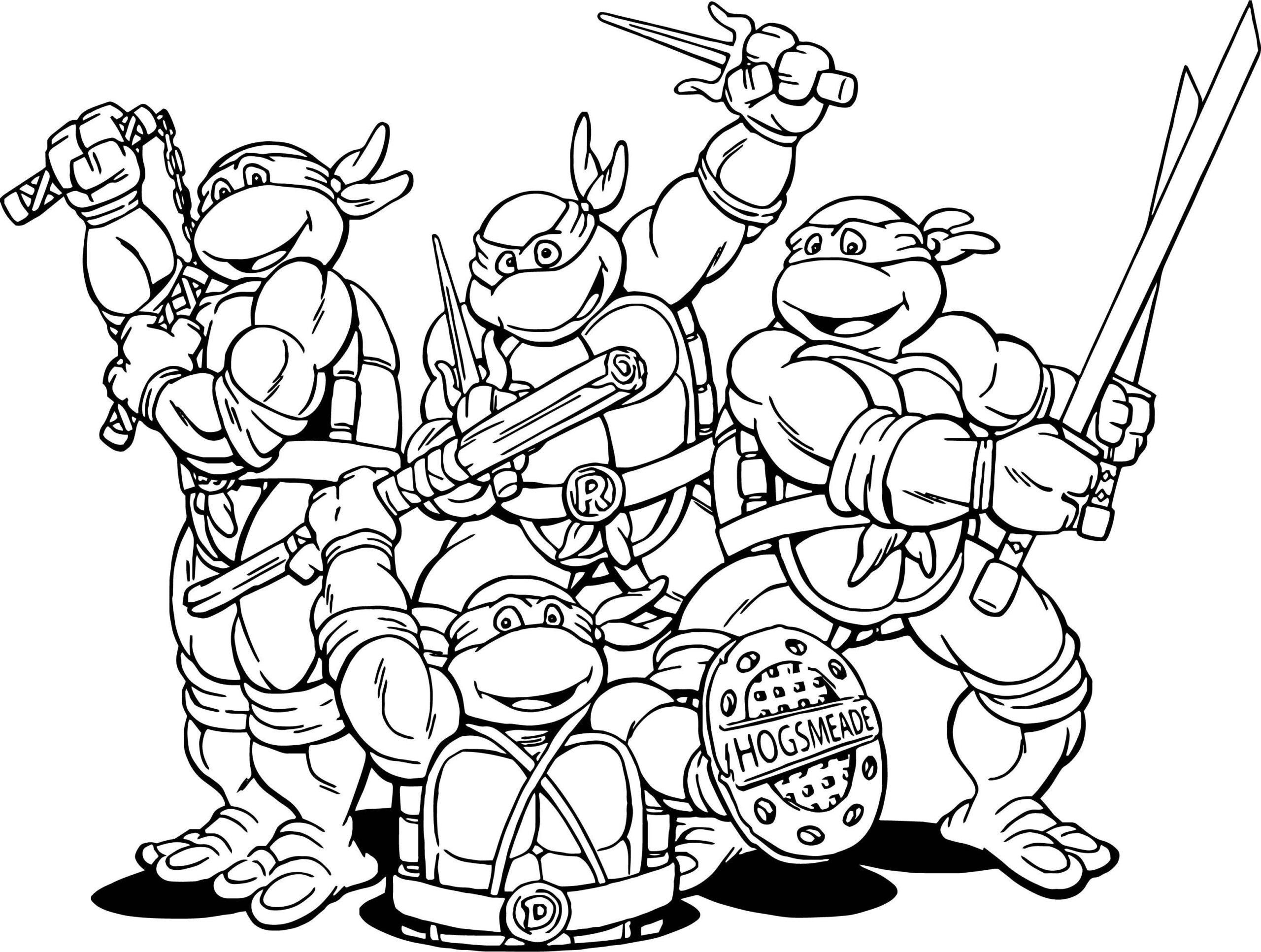 Ninja Turtle Coloring Sheets Ninja Turtle Coloring Sheets