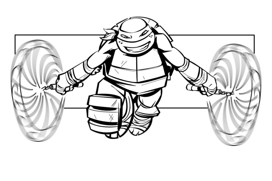 Ninja Turtle Michelangelo Coloring Page Free Printable Coloring Pages