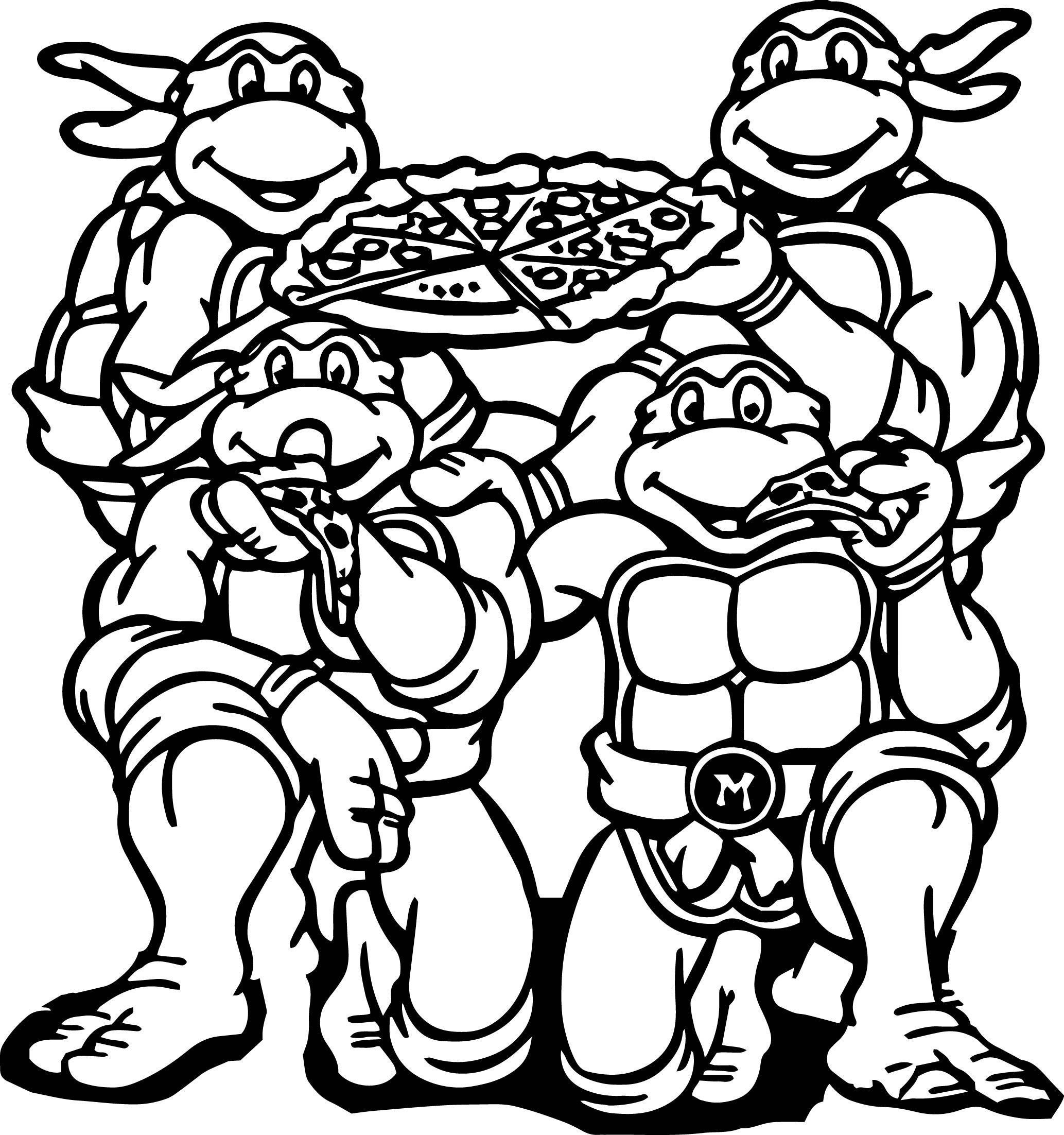 Ninja Turtle coloring page printable