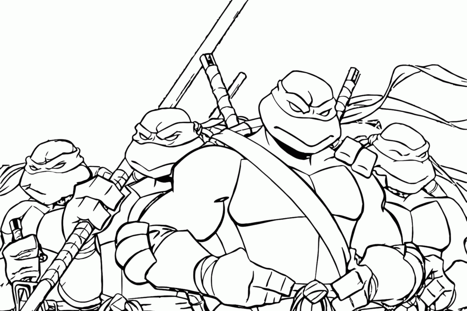 Ninja Turtles Coloring Pages Free Printable Coloring Home