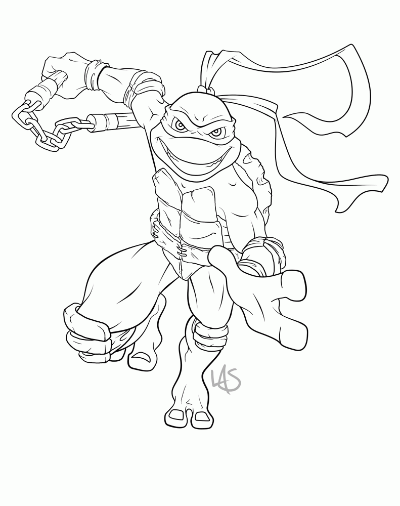 michelangelo Ninja Turtle coloring page michelangelo Ninja Turtle coloring page