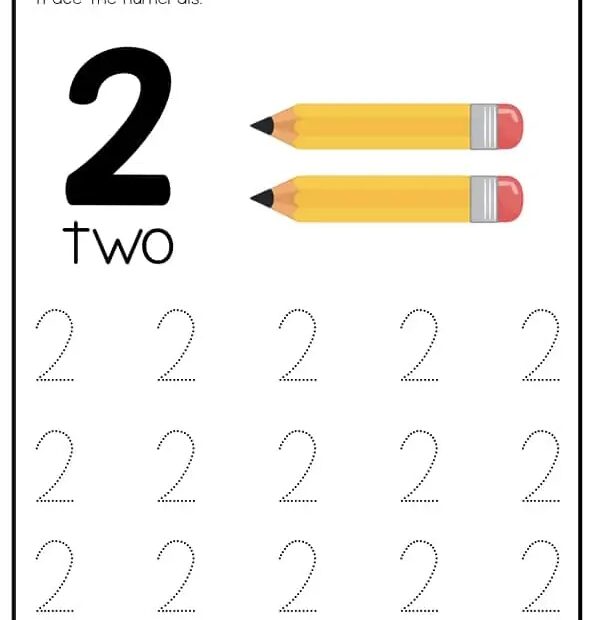 Number Tracing Worksheets For Preschoolers The Teaching Aunt