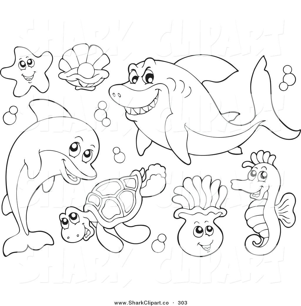 Ocean Animals Coloring Coloring Pages Ocean Animals Coloring Coloring Pages