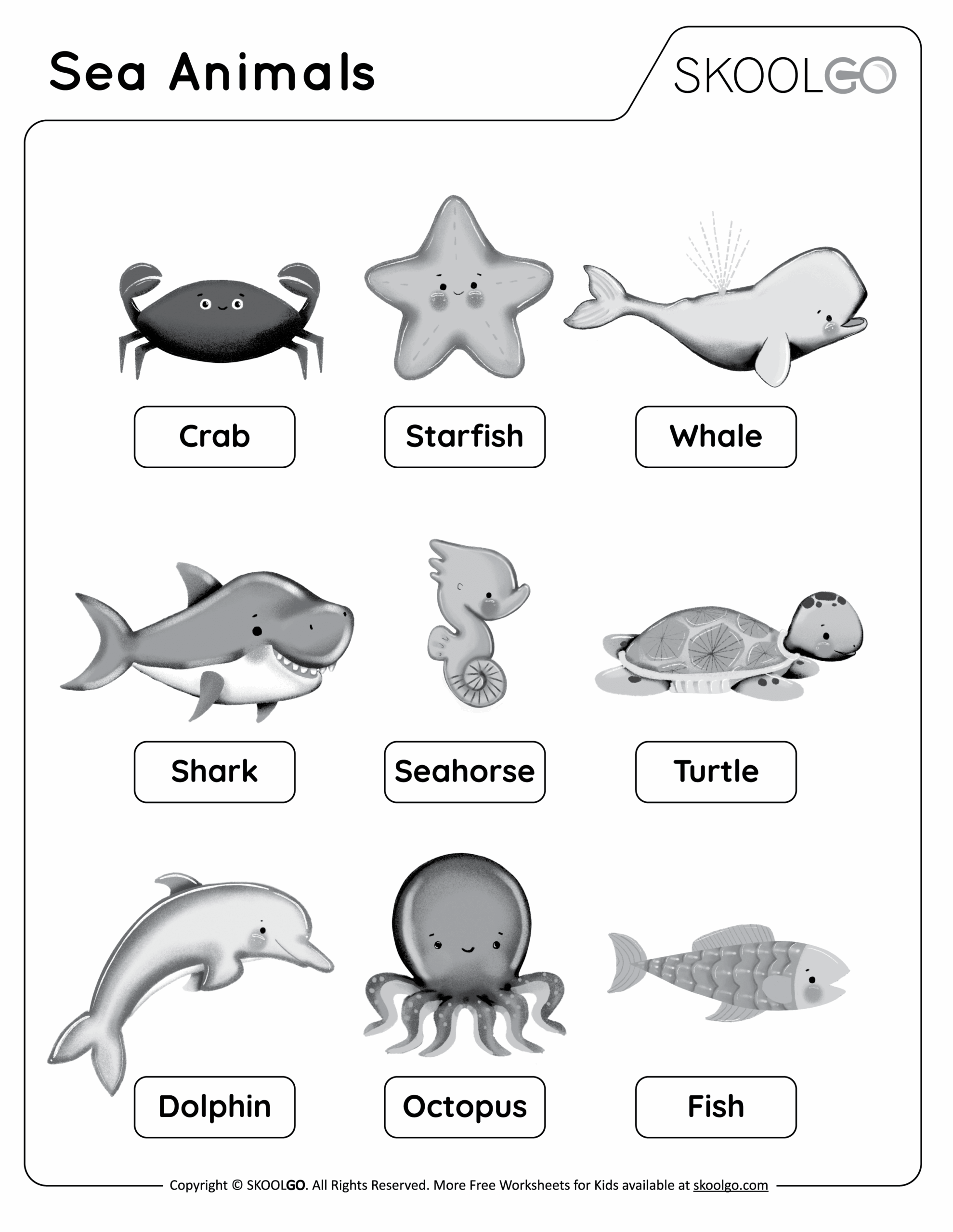 free printable ocean animals pictures free printable ocean animals pictures