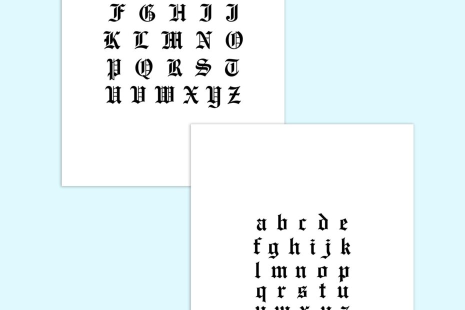 Old English Calligraphy Alphabet Printable Pdf Infoupdate