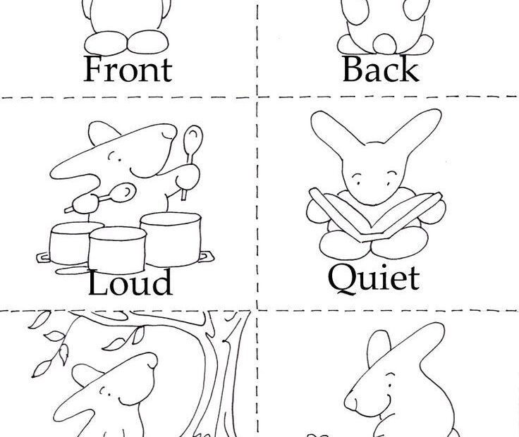 Opposites Coloring Pages Coloring Home