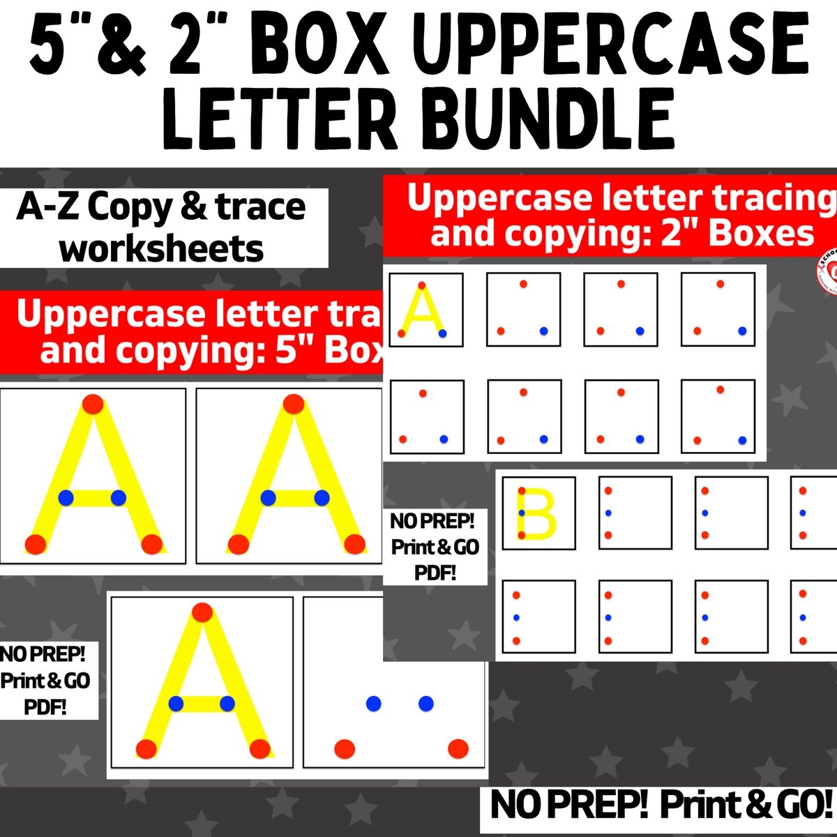 OT Uppercase Letter Trace And Copy Worksheets 2 quot 5 quot Boxes No Prep OT Uppercase Letter Trace And Copy Worksheets 2 quot 5 quot Boxes No Prep