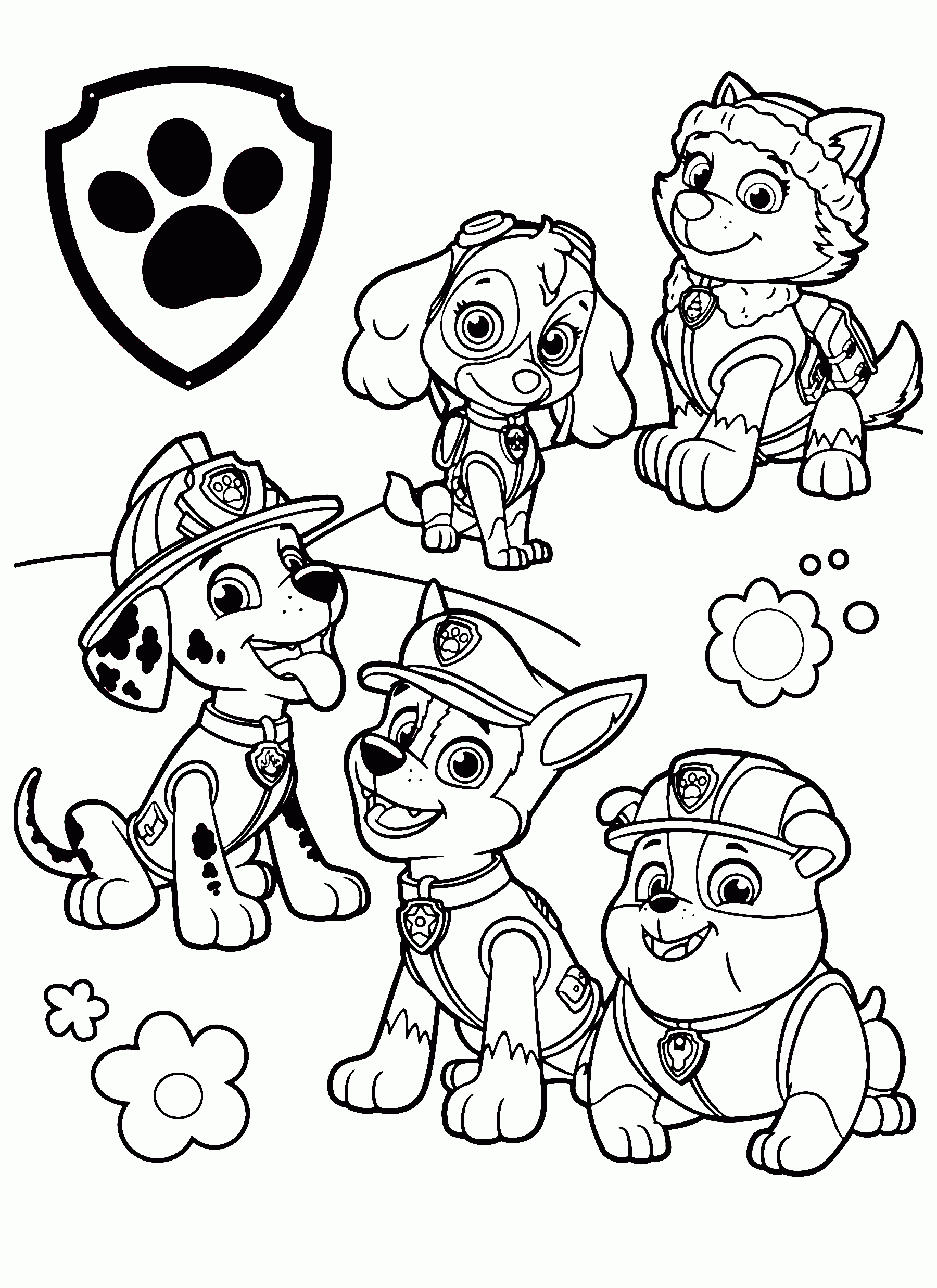 Paw Patrol printable coloring Paw Patrol printable coloring