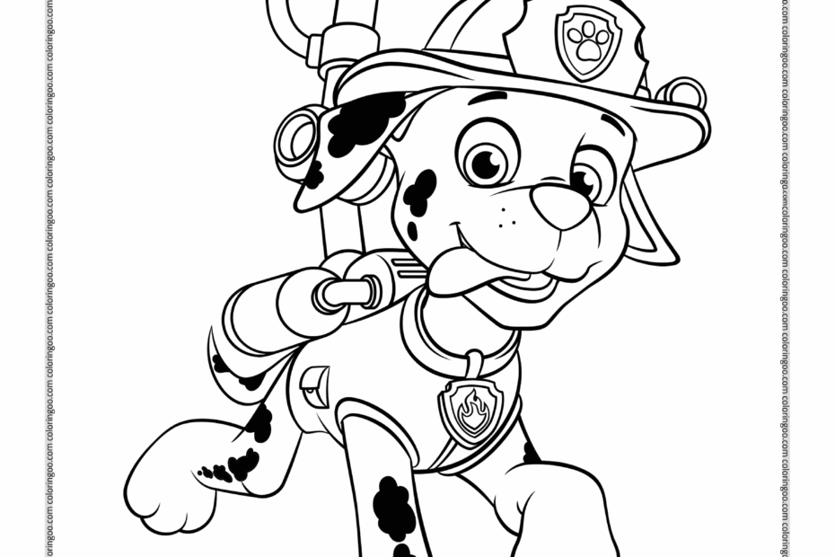 Paw Patrol Marshall Coloring Sheet