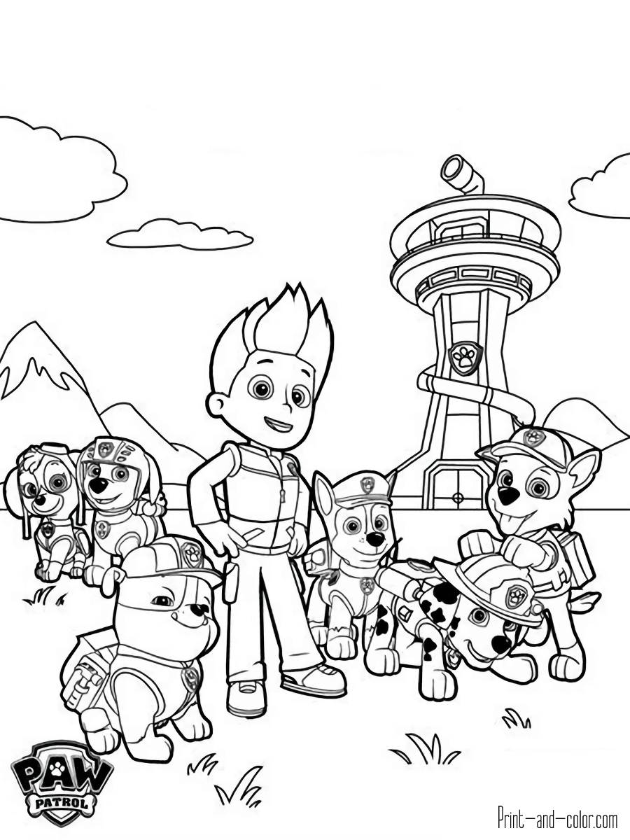 Paw Patrol Printable Coloring Sheets