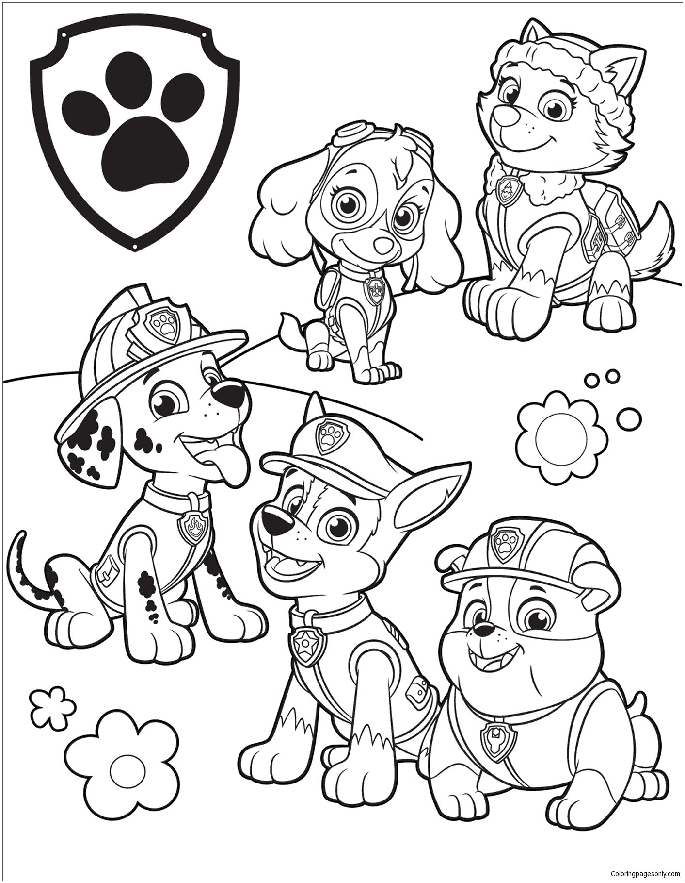 Paw Patrol Printable Coloring Sheets