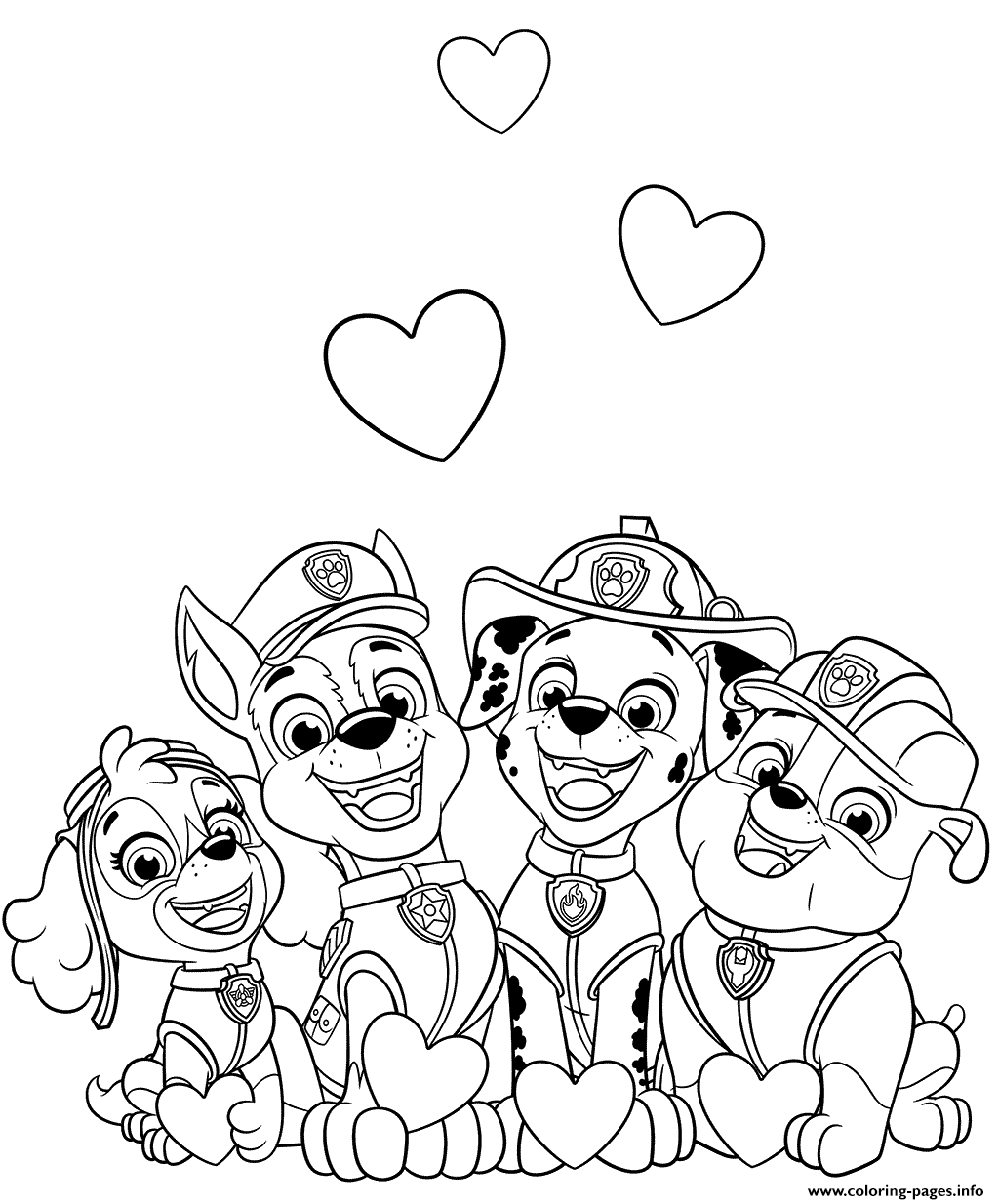 PAW Patrol Valentine Coloring Pages Printable Ukup PAW Patrol Valentine Coloring Pages Printable Ukup
