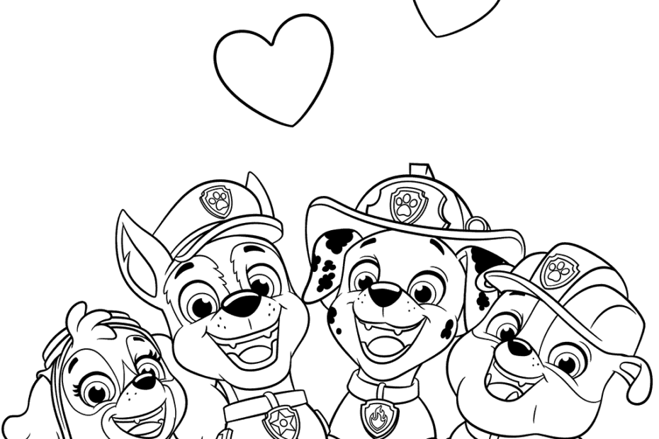PAW Patrol Valentine Coloring Pages Printable Ukup
