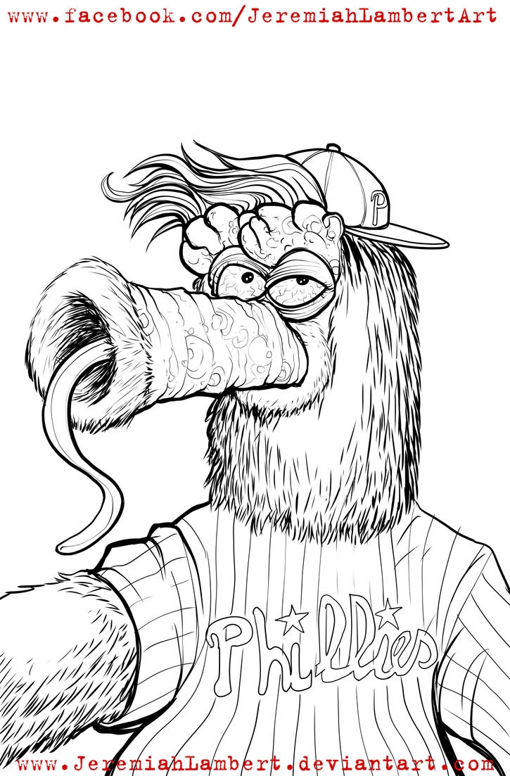 Phillie Phanatic Coloring Page Phillie Phanatic Coloring Page