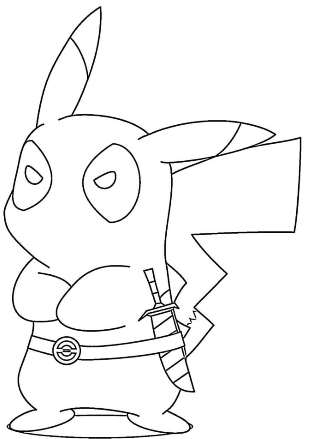 Pikachu Deadpool Coloring Page Download Print Or Color Online For Free Pikachu Deadpool Coloring Page Download Print Or Color Online For Free