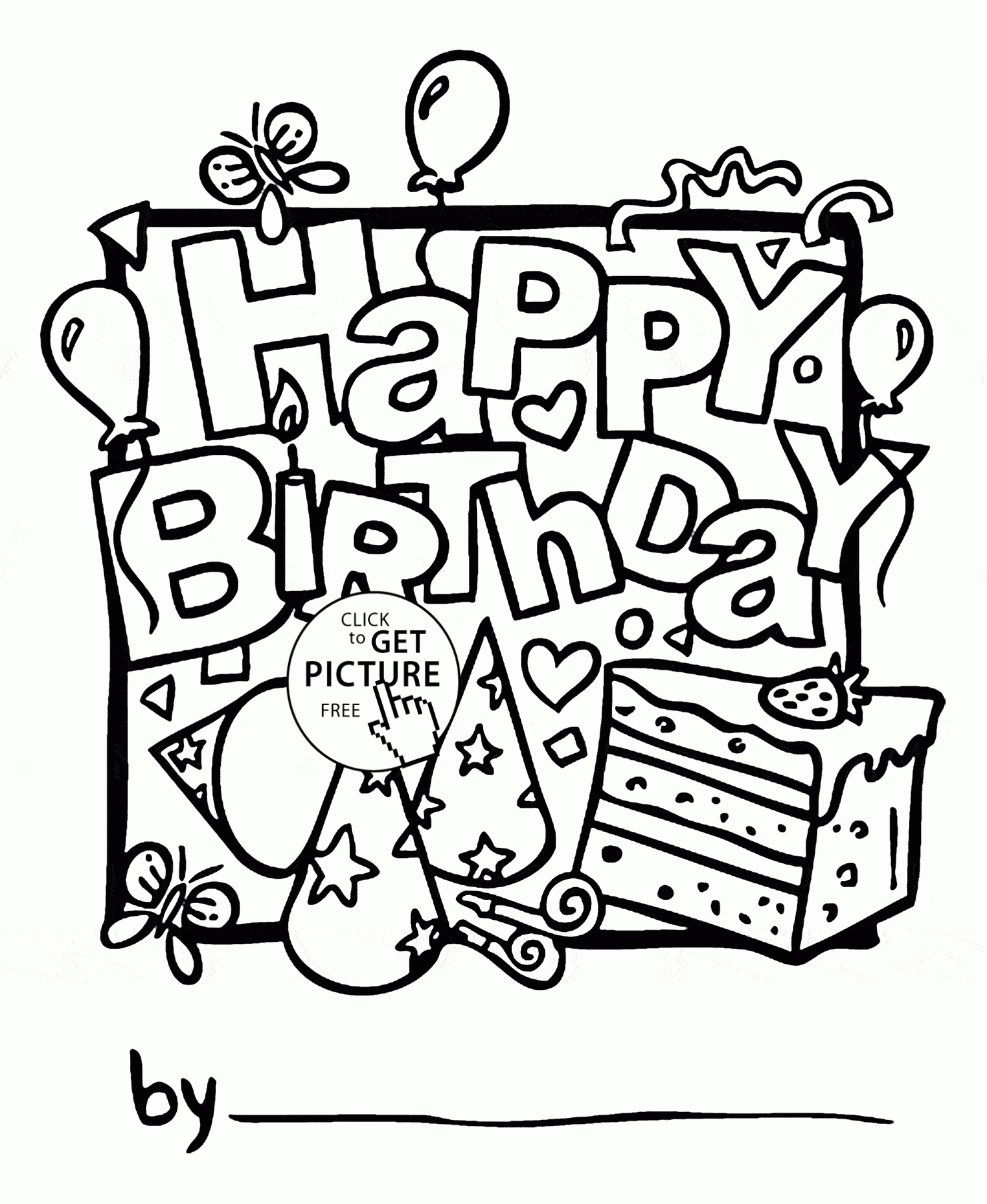 Pin On Birthday Coloring Pages Pin On Birthday Coloring Pages