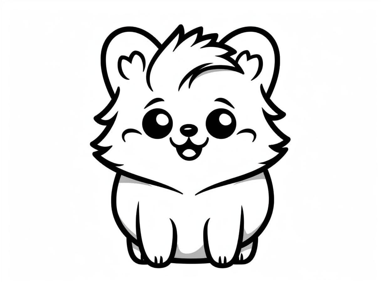 Pomeranian Dog Coloring Sheet Coloring Page Pomeranian Dog Coloring Sheet Coloring Page