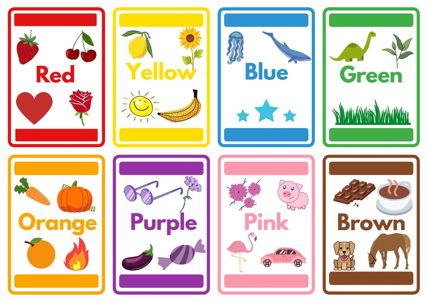Poster Printable Flash Cards Color Flashcards Teaching Colors Bilarasa