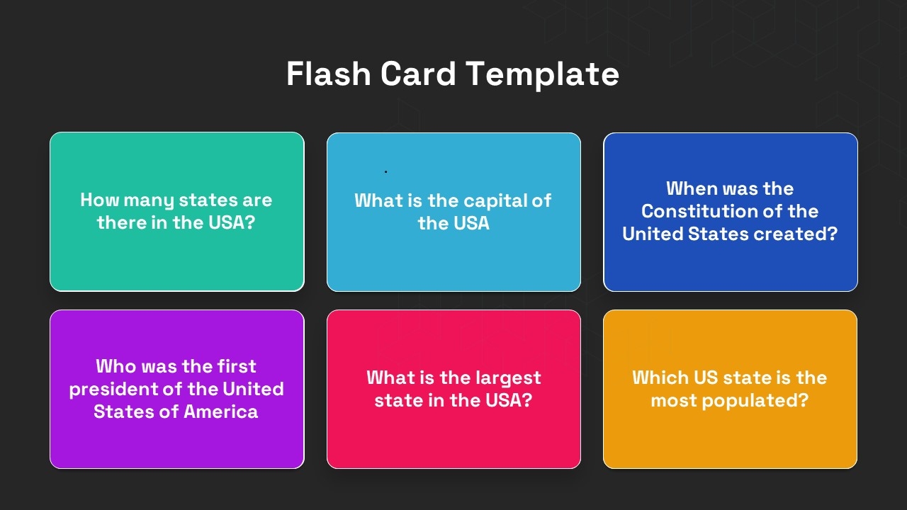 color flashcard template color flashcard template