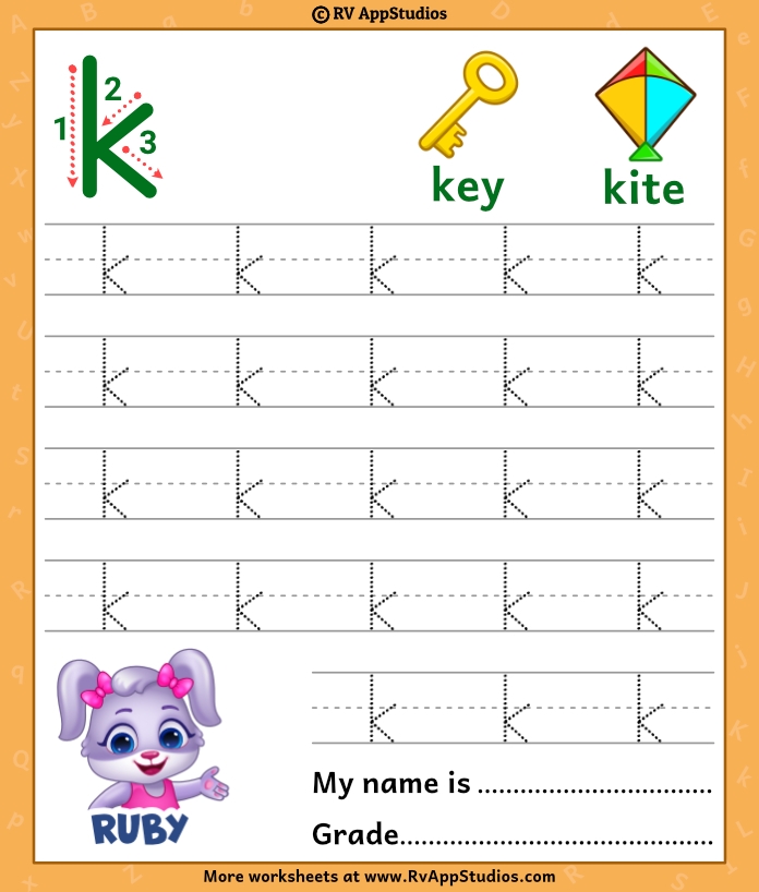 alphabet tracing worksheets letter k alphabet tracing worksheets letter k