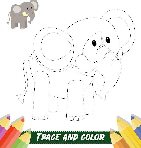 Premium Vector Handdrawn Traces And Colour Cute Animals