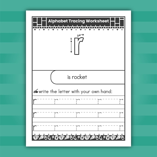 Premium Vector Letter Tracing For Preschoolers Lowercase Premium Vector Letter Tracing For Preschoolers Lowercase