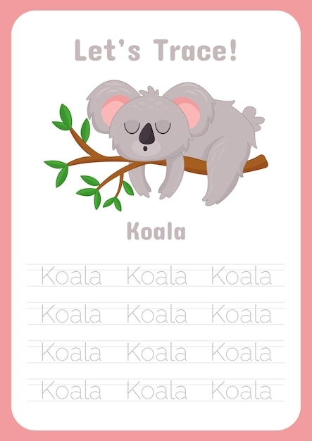 Premium Vector Tracing Letters Worksheets Printable For Kids Premium Vector Tracing Letters Worksheets Printable For Kids