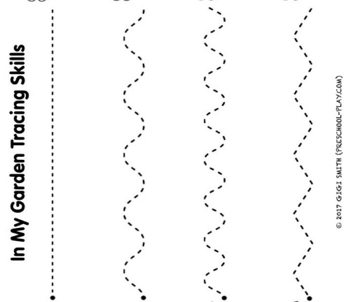 Preschool Tracing Practice Worksheet Part Of The In My Garden Fine