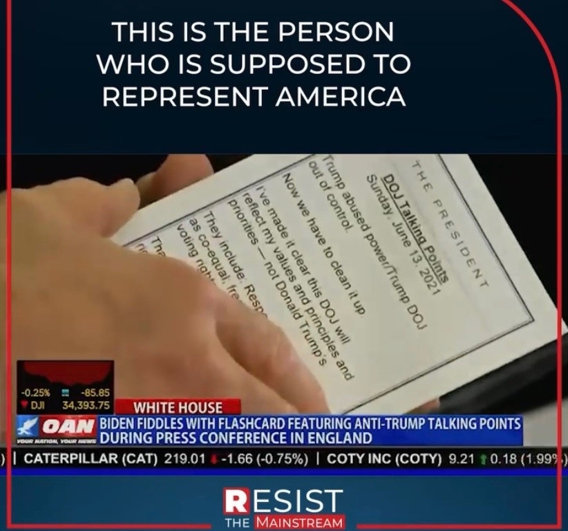 PRESIDENT TRUMP Biden 39 s Flashcard Of Anti Trump Talking Points A Sign PRESIDENT TRUMP Biden 39 s Flashcard Of Anti Trump Talking Points A Sign