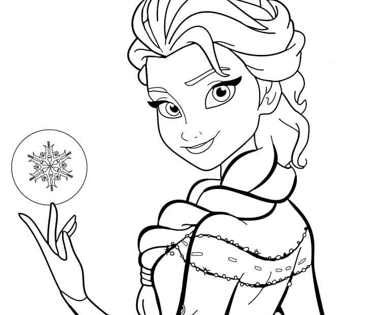 Pretty Elsa Coloring Page Free Printable Coloring Pages For Kids