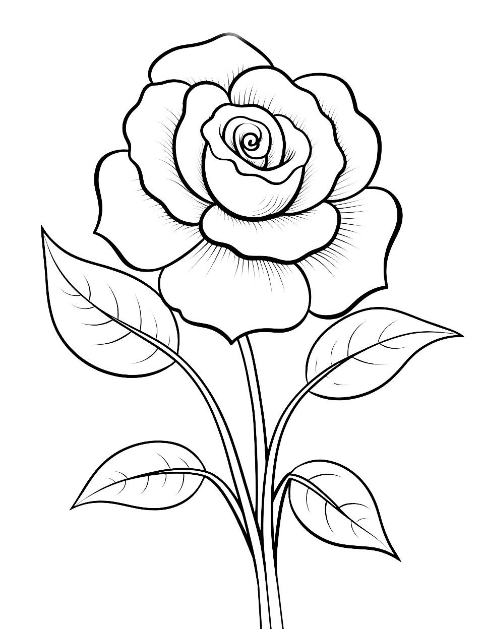 Pretty Rose Drawing Free Printable Coloring Page For Kids Pretty Rose Drawing Free Printable Coloring Page For Kids