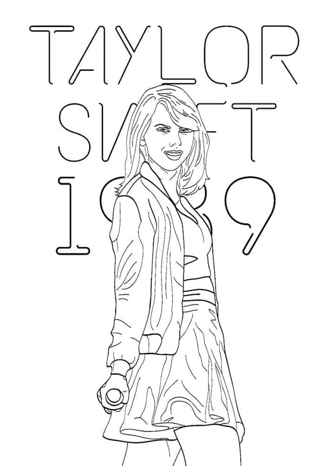 Pretty Taylor Swift Printable Coloring Page Free Download And Print Pretty Taylor Swift Printable Coloring Page Free Download And Print
