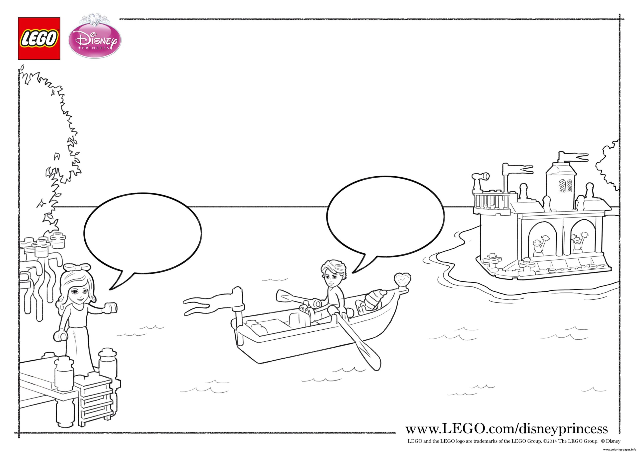 Princess Ariel Boat Lego Disney Coloring Pages Printable Princess Ariel Boat Lego Disney Coloring Pages Printable