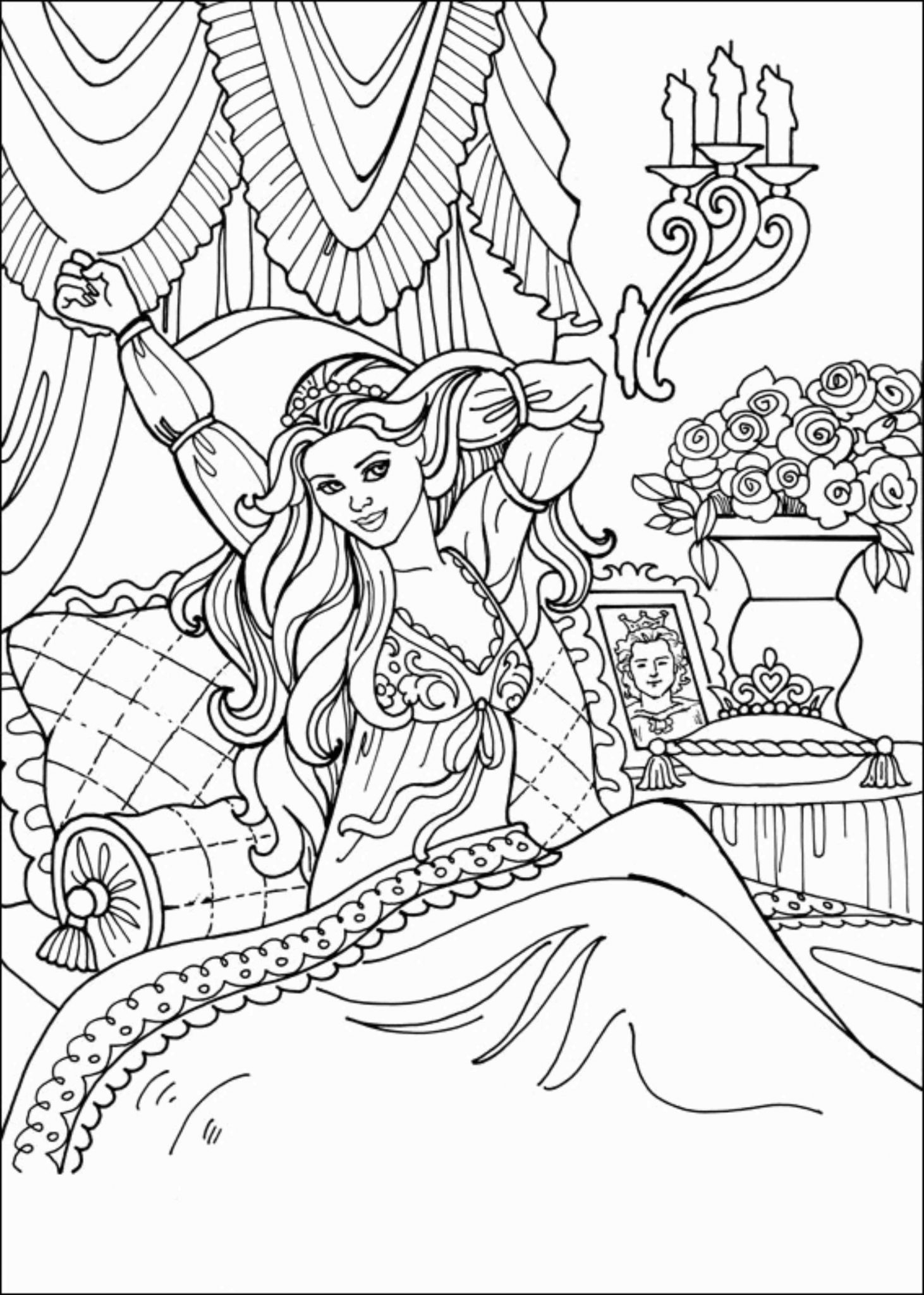Princess Color Sheets Printable